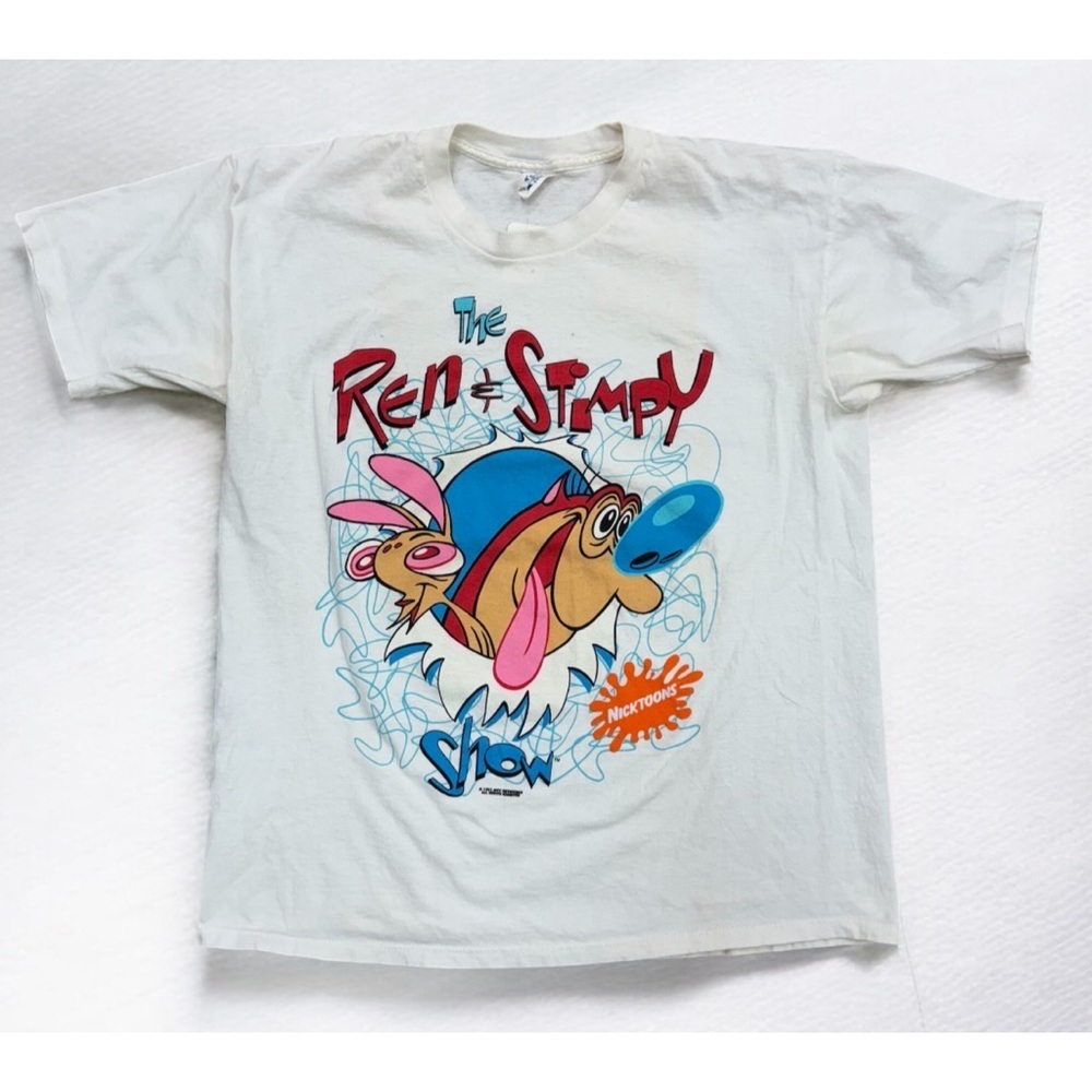 Vintage Nickelodeon 1991 Ren & Stimpy Show Graphic T-Shirt Large